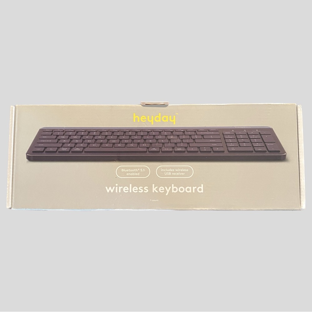 Heyday Wireless Keyboard Bluetooth + Wireless USB Receiver